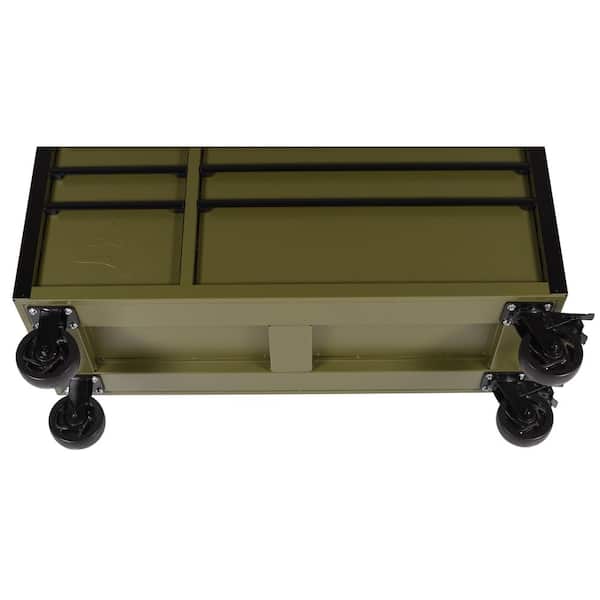 Husky Heavy Duty 52 in. W 9-Drawer Matte Army Green Rolling Tool