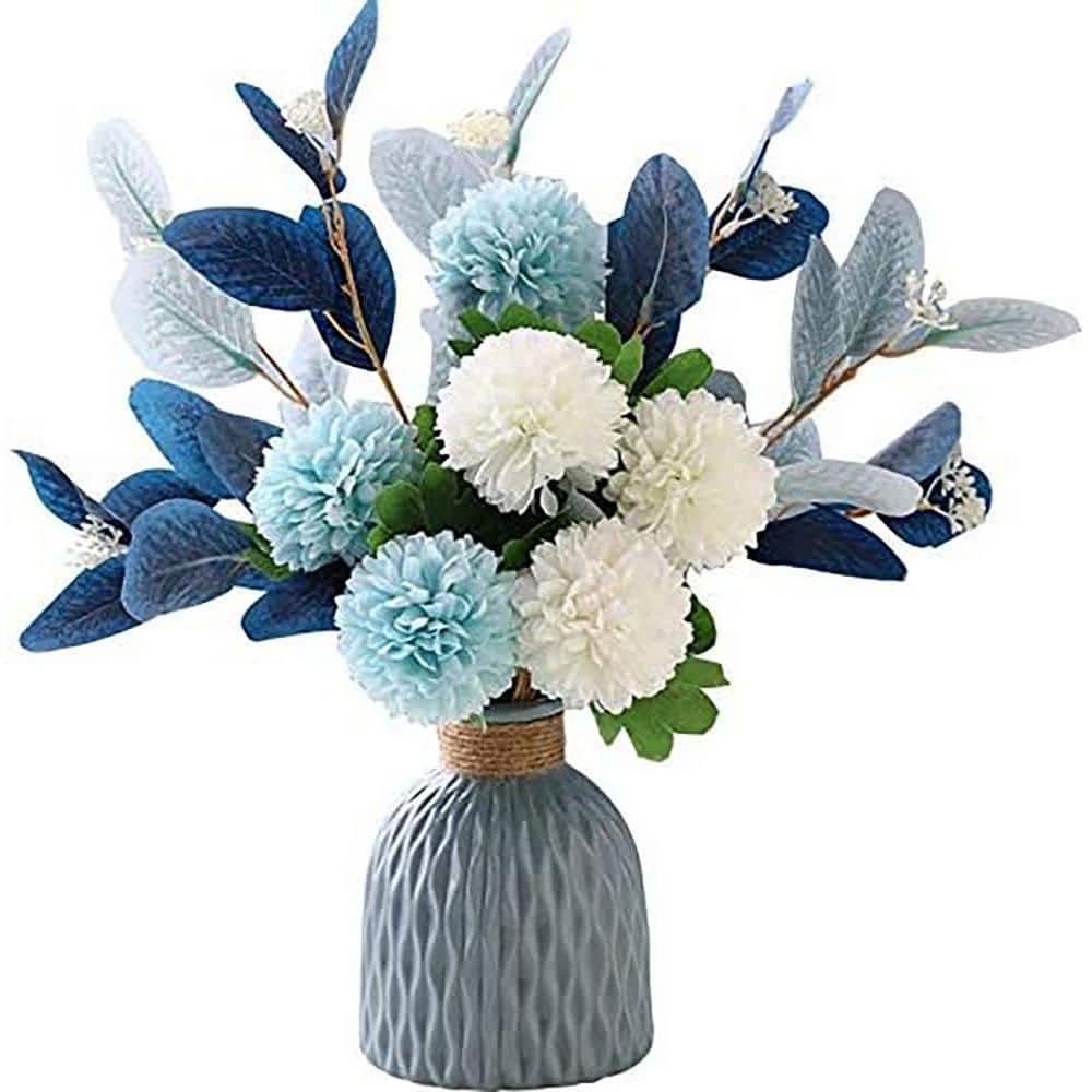 Hydrangea4937　1003 Solar Hanging Turquoise Hydrangea Flower Ball Wind Chime