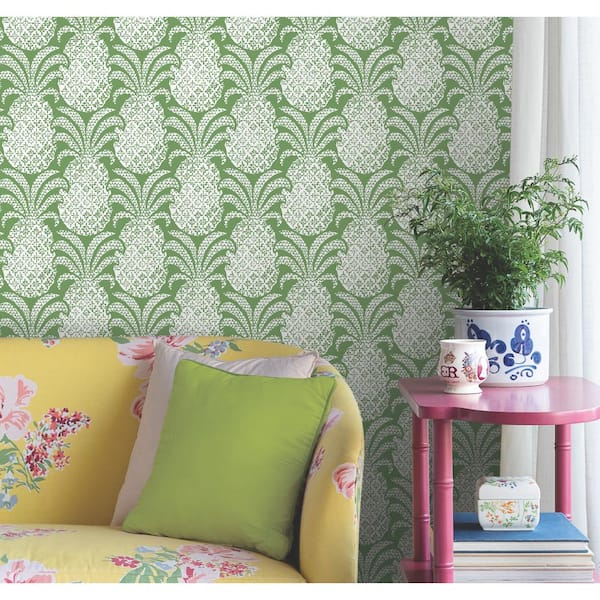 Palm Green Colony Club Peel & Stick Wallpaper Approx. 45 sq. ft.