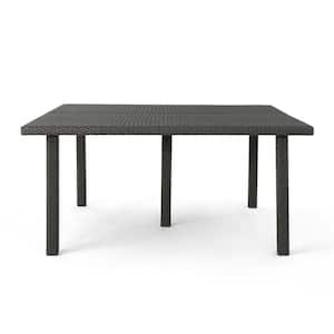 Fiona 30 in. Grey Square Metal Outdoor Dining Table