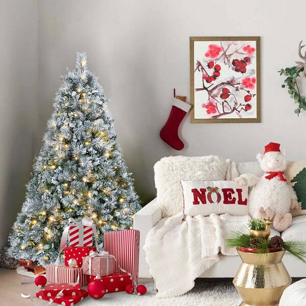 JUJABU 48 in. H Green Artificial Christmas Tree with 150 Warm
