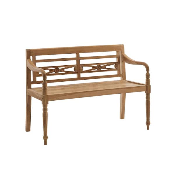 CROSLEY FURNITURE Anika Natural 2-Person Teak Outdoor Bench