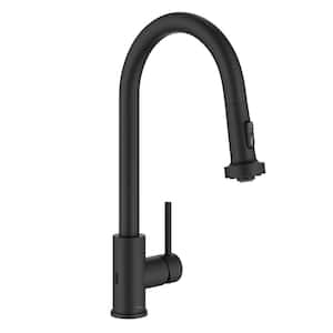 Bolden Touchless Sensor 2-Function Single Handle Pull Down Sprayer Kitchen Faucet Matte Black