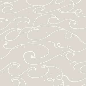 Kuroshio Grey Ocean Wave Matte Paper Pre-Pasted Wallpaper Sample