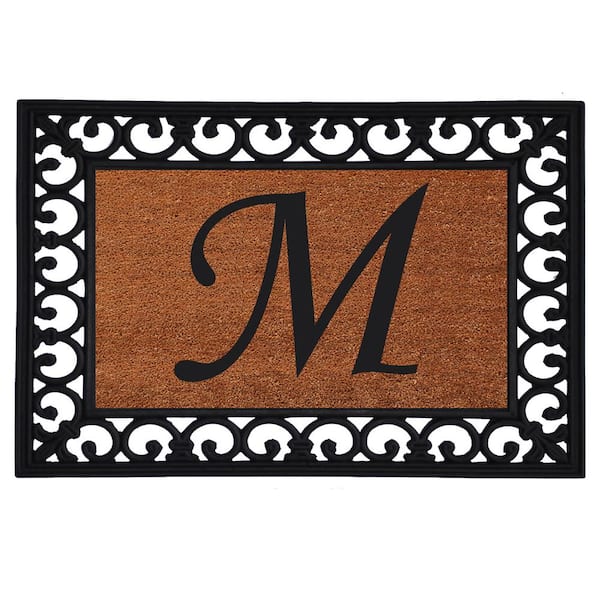 Custom Monogram Doormat, Luxury Script Initial Door Mat, Large XL Outdoor  Welcome Mat, Black Grey Rug Door Mat, Wedding Gift 
