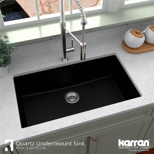 Karran 16-Gauge Stainless Steel 25 in. Single Bowl Drop-In Kitchen Sink  with Grid and Basket Strainer EL-30-PK1 - The Home Depot