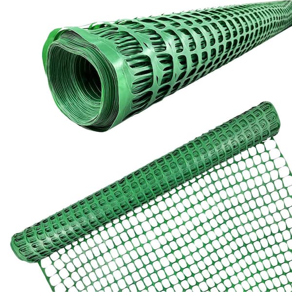 Ashman Online 4 ft. x 200 ft., Plastic Mesh Fence 1 Green Roll Barrier ...