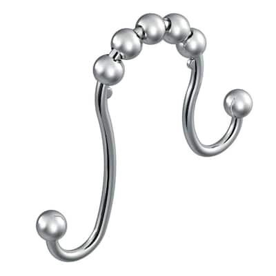 Shower Curtain Rings in Chrome (12-Pack)