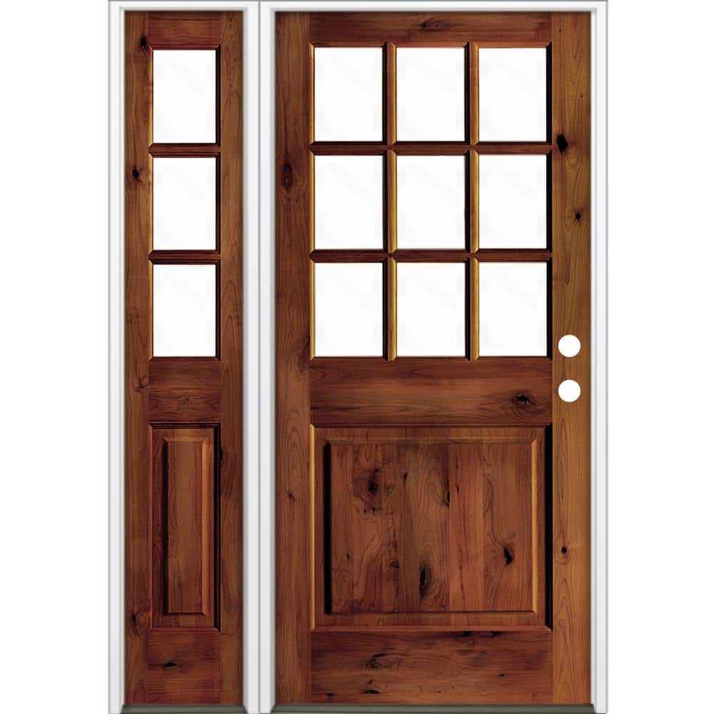 Krosswood Doors 50 in. x 80 in. Alder 2 Panel Left-Hand/Inswing
