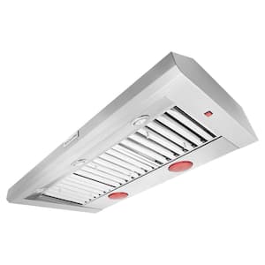 48 in. Commercial Style Wall Mount Canopy Range Hood in Stainless Steel