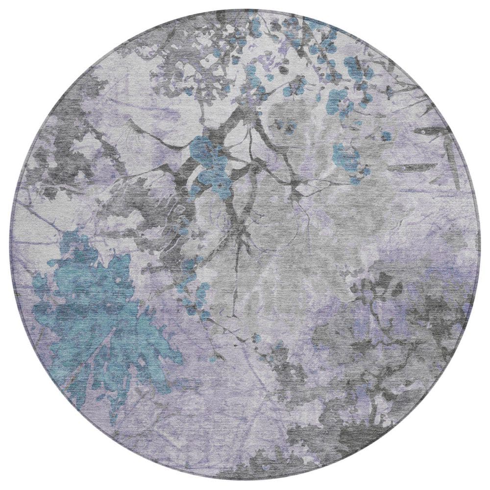 Chantille Machine Washable Indoor/Outdoor Abstract ACN2654 Lavender 8 ft. x 8 ft. Round Rug price history on PriceWatchPro