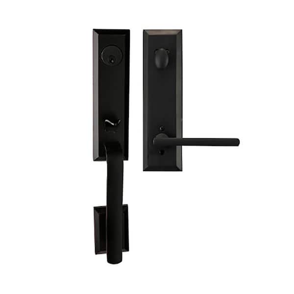 DELANEY HARDWARE Bravura 971 Austin Handleset with Left Handed Lever in Matte Black