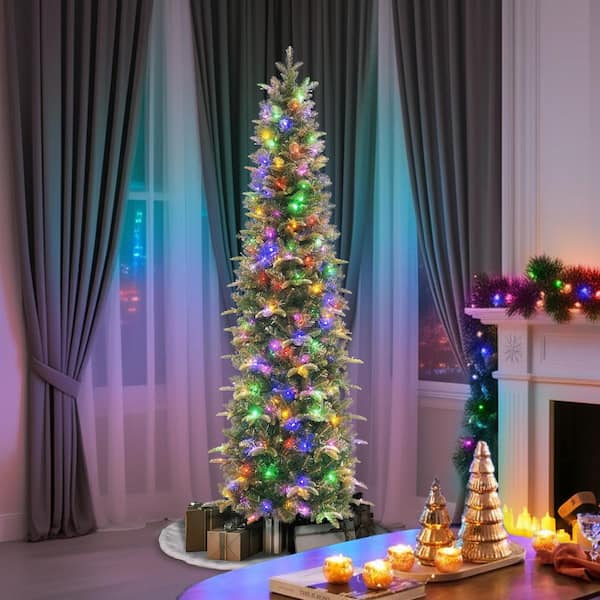 Puleo International 7.5 ft. Pre-Lit Artificial Christmas Tree