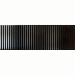 Imprint 11.81 in. x 35.48 in. Matte Black Ceramic Large Format Wall Tile (11.63 sq. ft./case) (4-pack)