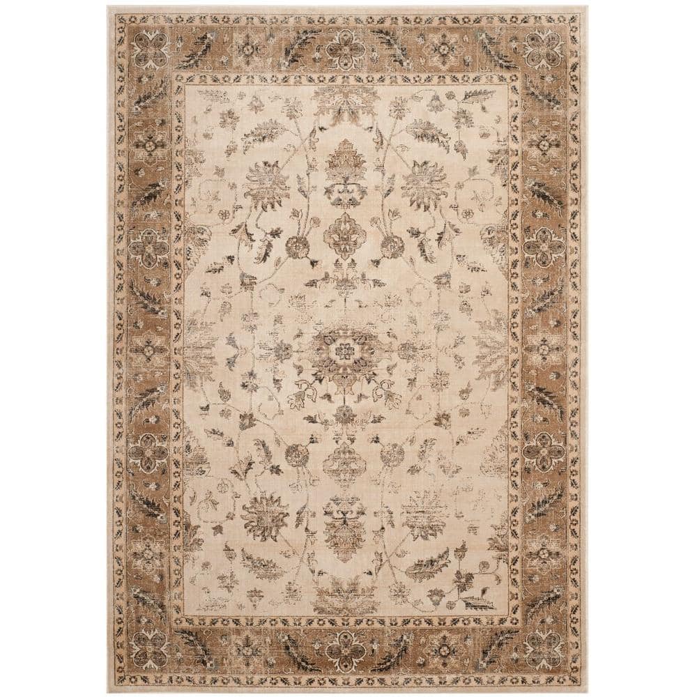 Vintage Stone/Caramel 8 ft. x 11 ft. Border Area Rug price history on PriceWatchPro