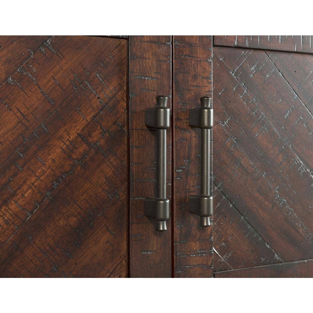 Dex Walnut Brown 5-Drawer Rustic Vertical Chest