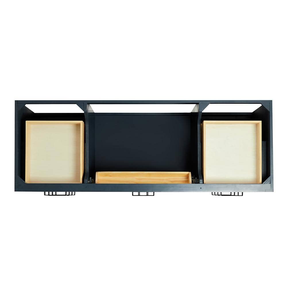 Midnight Blue 60" Freestanding Hardwood Bathroom Vanity