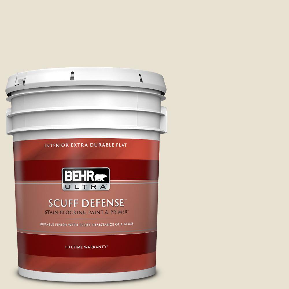 BEHR ULTRA 5 gal. BXC62 Alabaster Extra Durable Flat Interior Paint