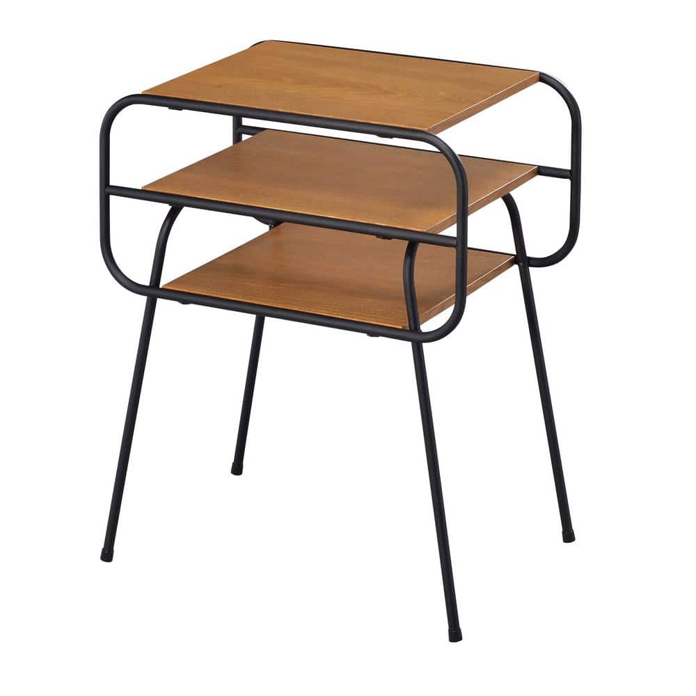 Acme Furniture Kaseko Oak and Black End Table 83870 - The Home Depot