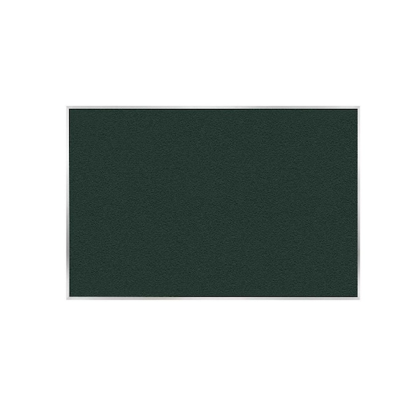 ghent 4 x 6 ft. Vinyl Bulletin Board, Satin Aluminum Frame, Ebony