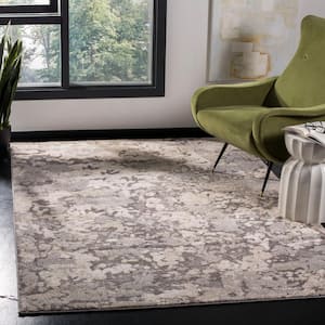 Spirit Taupe/Gray 9 ft. x 12 ft. Floral Area Rug