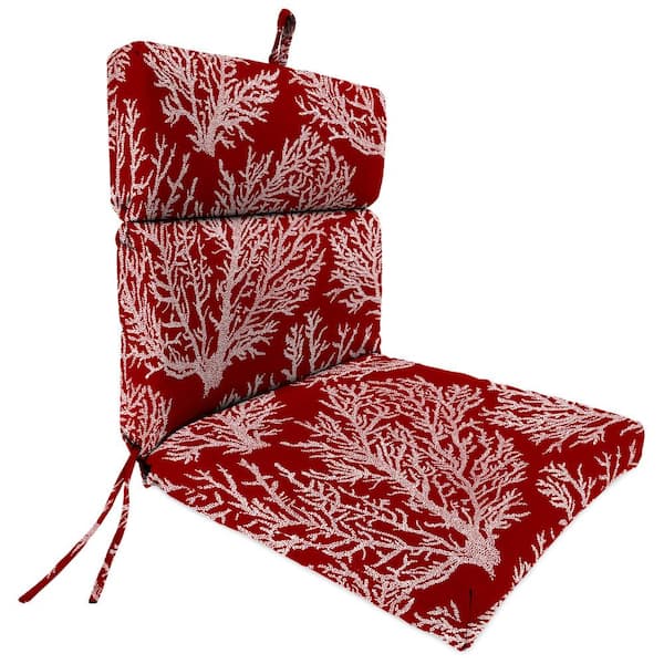Jordan Manufacturing 44 in. L x 22 in. W x 4 in. T Outdoor Chair Cushion in Seacoral Red