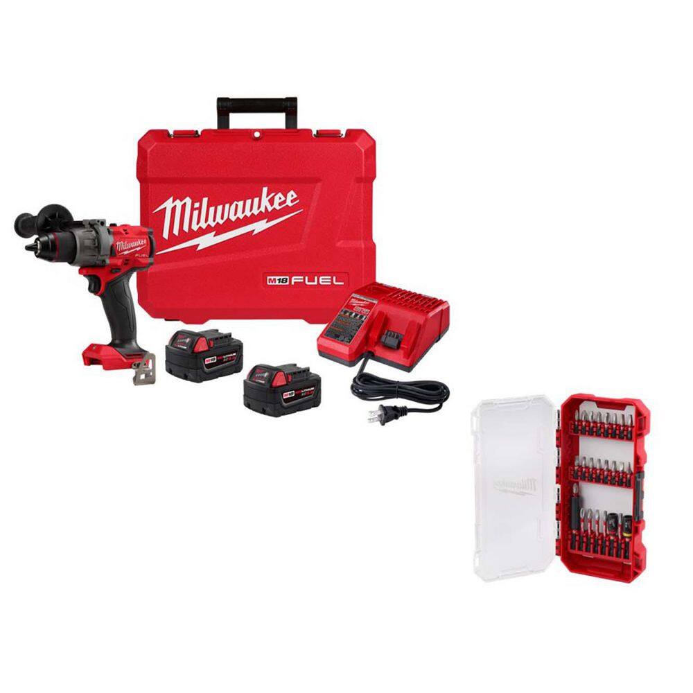 M18 FUEL 18V Lithium-Ion Brushless Cordless 1/2 in. Hammer Drill Driver Kit with Two 5.0 Ah Batteries & Bit Kit price history on PriceWatchPro