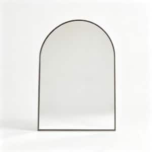 FIRNEWET Black 26 in. W x 38 in. H Rust-Resistant Arched