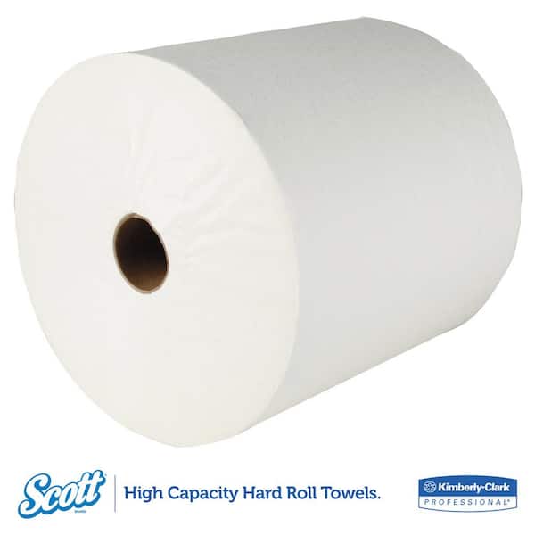 Scott Essential Hard Roll Towel 6/Carton White 8 X 1000ft 1.5" Core 