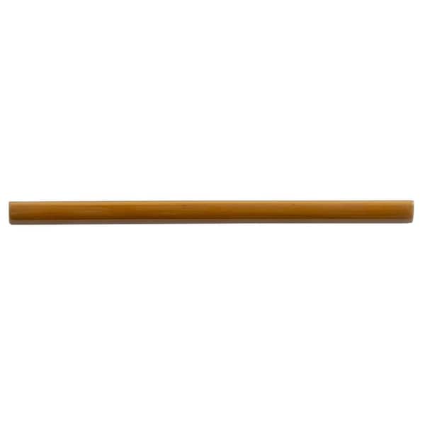 Horizonte 0.5 in. x 8 in. Glossy Honey Ceramic Pencil Trim Wall Tile (0.27 sq. ft./Case)-10 Pack