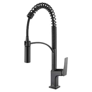 Ruvati Seneca Matte Black 20.33 in. H Single Handle Spiral Spring