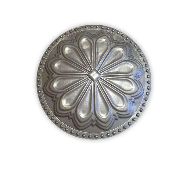 Creative Cleanout Covers Hermosa Flat Seaside Silver 6 in. x 6 in. Cleanout Cover