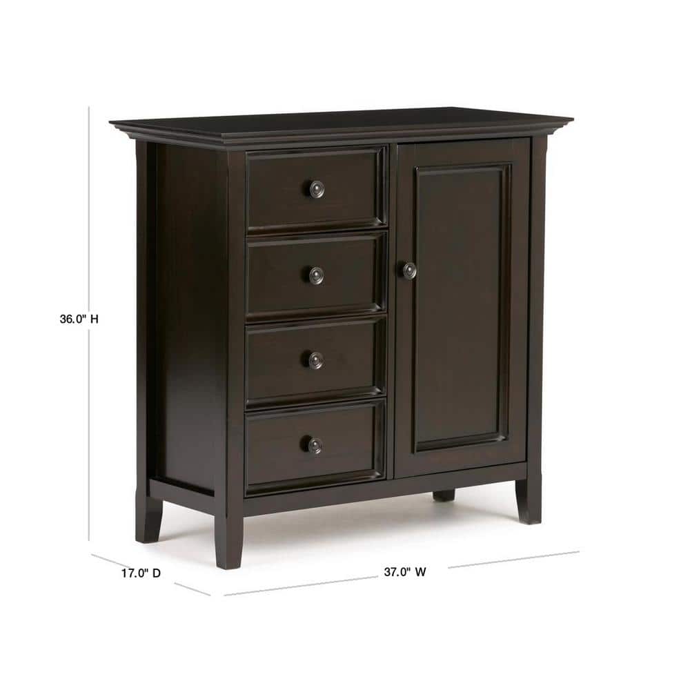 Amherst Hickory Brown Solid Wood Storage Cabinet with Adjustable Shelves