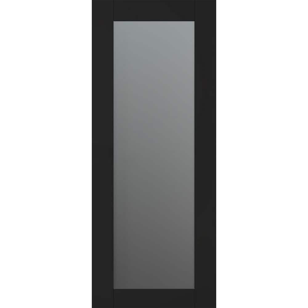 Avon 207 N 18 in. х 84 in. No Bore Full Lite Frosted Glass Black Matte Solid Composite Core Wood Interior Door Slab price history on PriceWatchPro