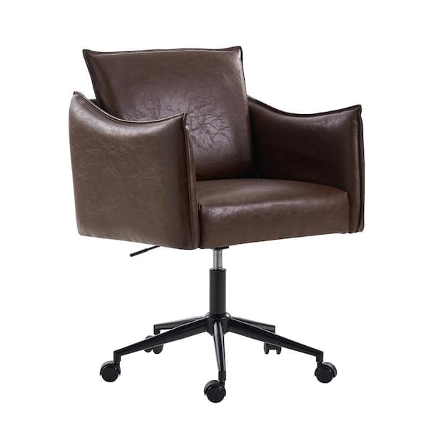 JAYDEN CREATION Gordon BROWN Mid-Century Modern Height-Adjustable Swivel Office Chair