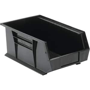 Ultra Series 6.33 qt. Stack and Hang Bin in Black (12-Pack)