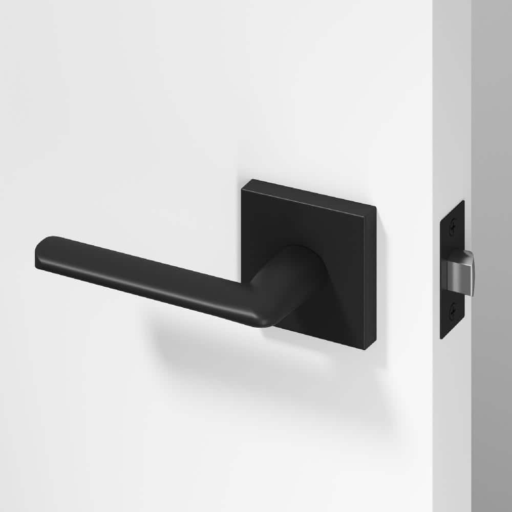 Mirra Metal Matte Black Passage Hall/Closet Round Door Handle with Square Rosette price history on PriceWatchPro