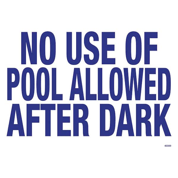 Poolmaster Residential or Commercial Swimming Pool Signs, No Pool After Dark