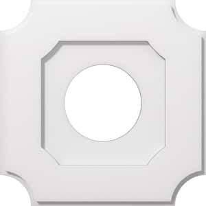16 in. O.D. x 6 in. I.D. x 1 in. P Locke Architectural Grade PVC Contemporary Ceiling Medallion