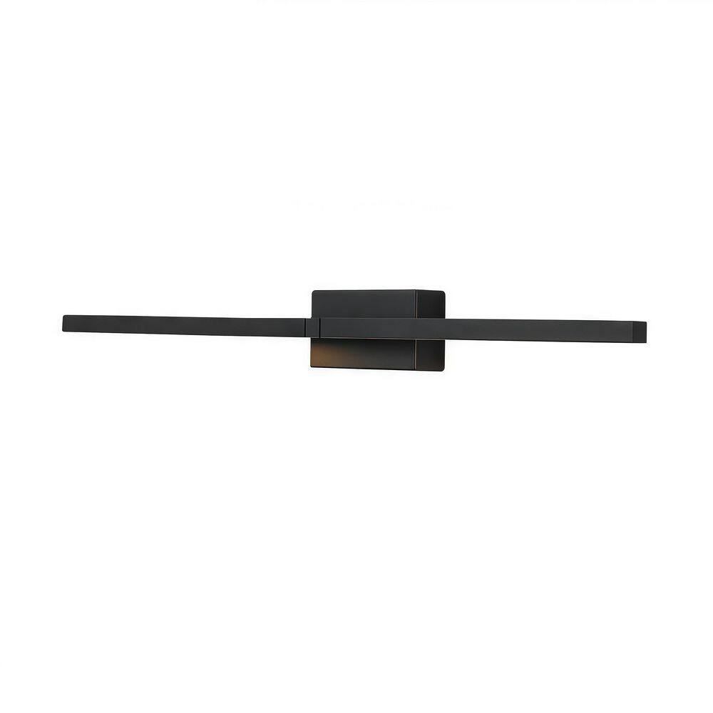 Lira Modern 25 in. 1-Light Sand Black Wall Sconce with Linear Tube and IP44 price history on PriceWatchPro