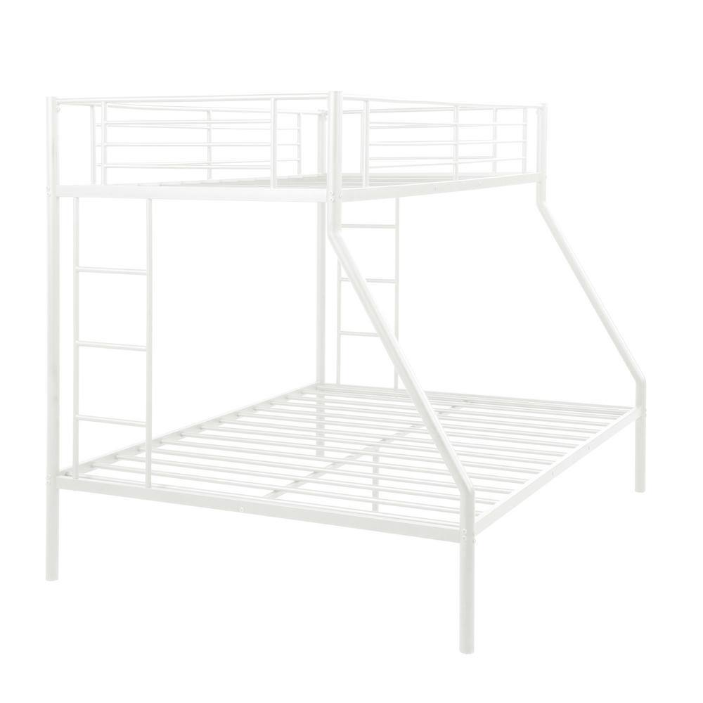 Qualfurn Tara White Twin Over Full Metal Bunk BedBWM191653K The Home