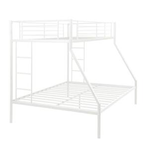Qualfurn Simoneau White Twin Over Full, Metal Bunk Bed Replacement Hardware