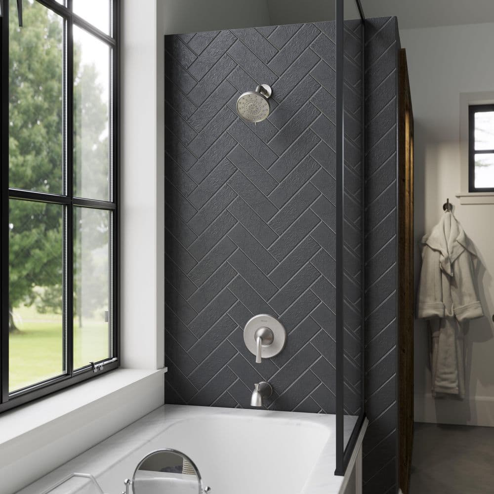 Matte Black Nickel Wall Mounted Tub and Shower Faucet