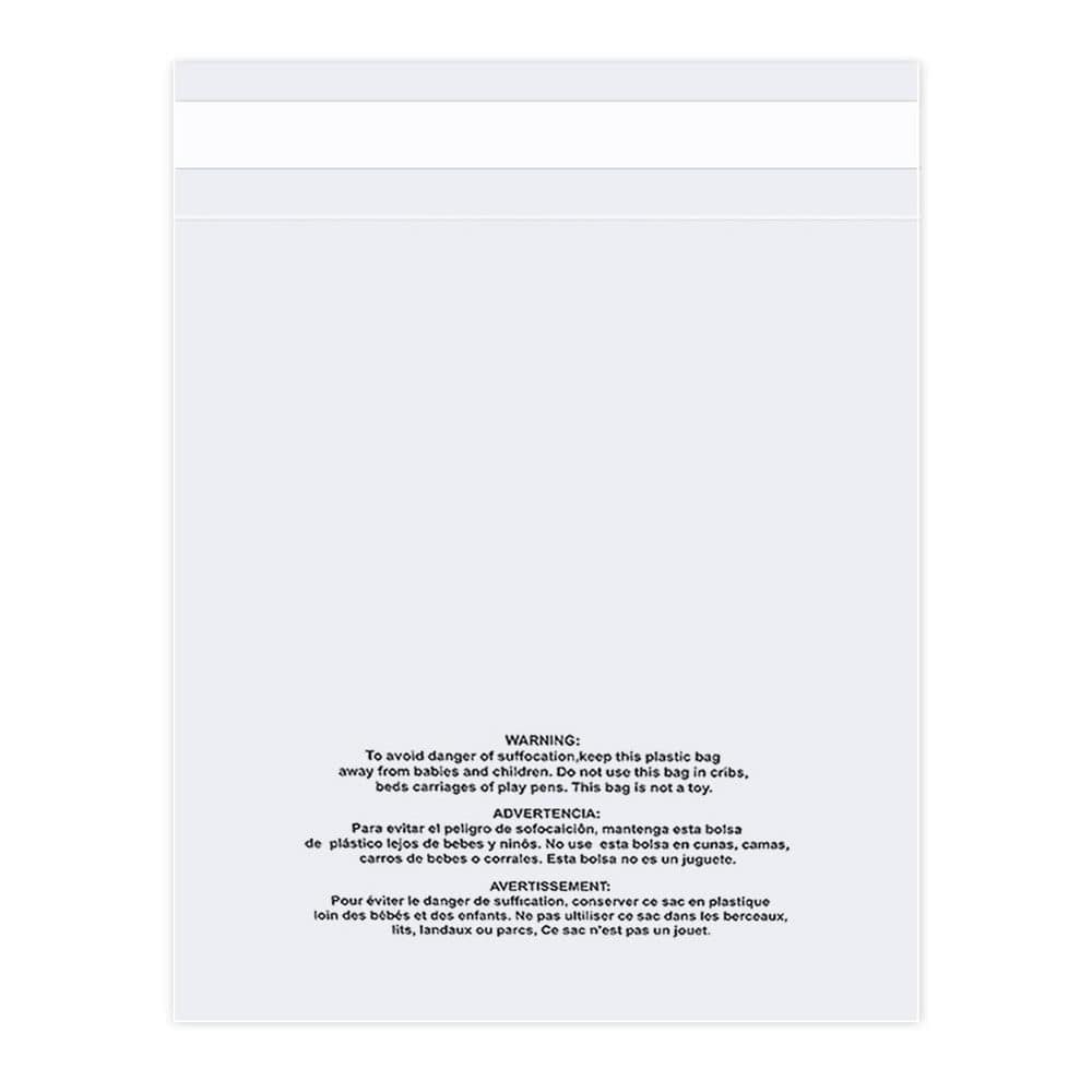 12 x 15 Clear Plastic Poly Bags with Suffocation Warning Resealable Adhesive 200 Count for Clothing and Shipping price history on PriceWatchPro