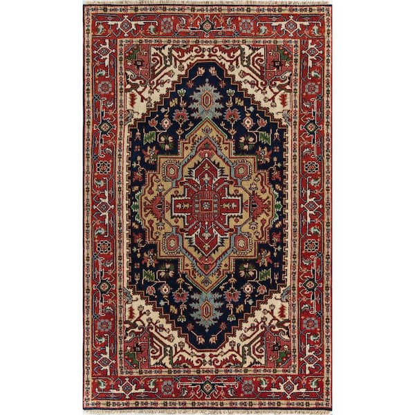 Rugs America ROYAL HERIZ Midnight Blue Area Rug - 2 X 3