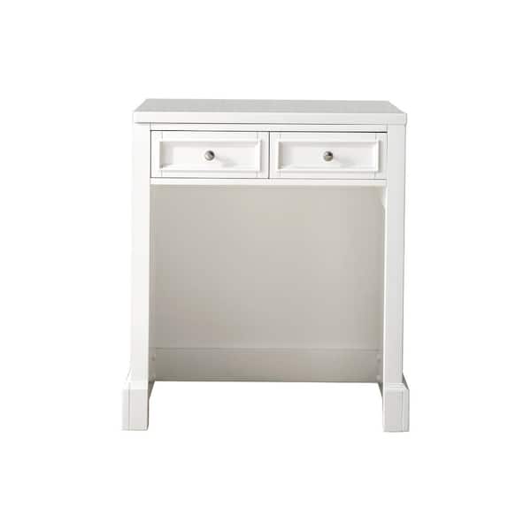 James Martin Vanities De Soto 31.4 in. W x 23.5 in. D x 34.9 in H. Vanity Side Cabinet in Bright White