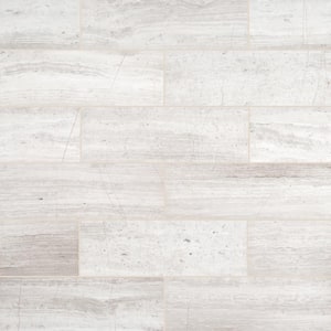 White Oak 4 in. x 12 in. Honed Marble Stone Look Floor and Wall Tile (2 sq. ft./Case)