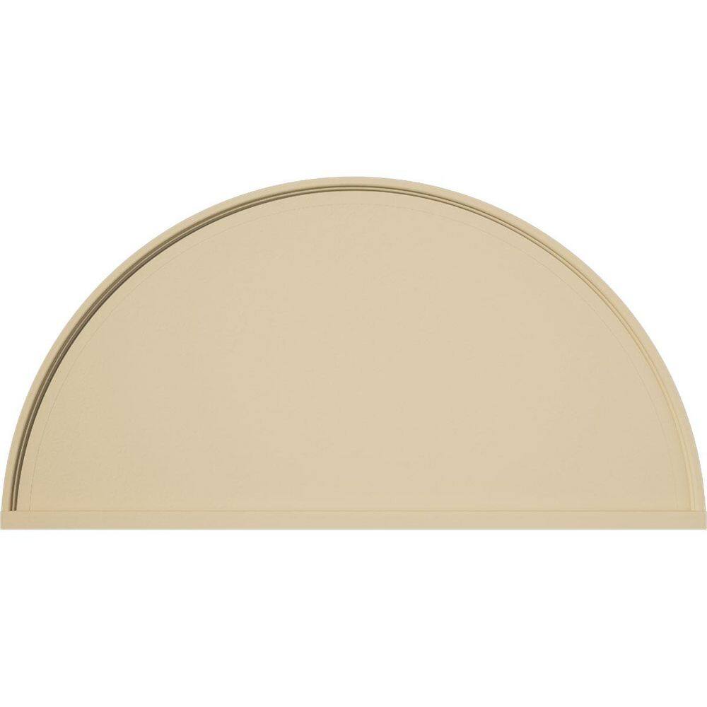 Pedss Ekena Millwork 40 in. W x 20 in. H x 2 in. P Half Round Smooth ...
