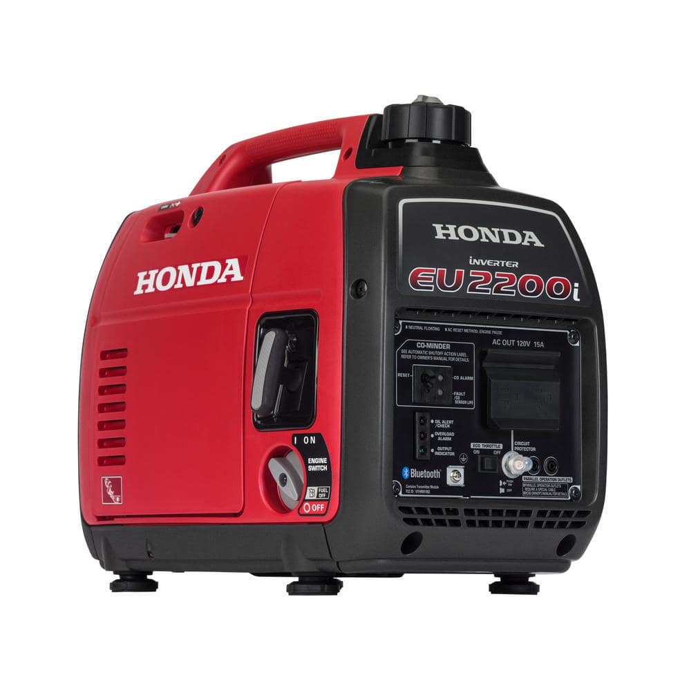 Honda 2200-Watt Remote Stop/Recoil Start Bluetooth Super Quiet Gasoline Inverter Generator with CO Shutdown EU2200ITAN - The Home Depot