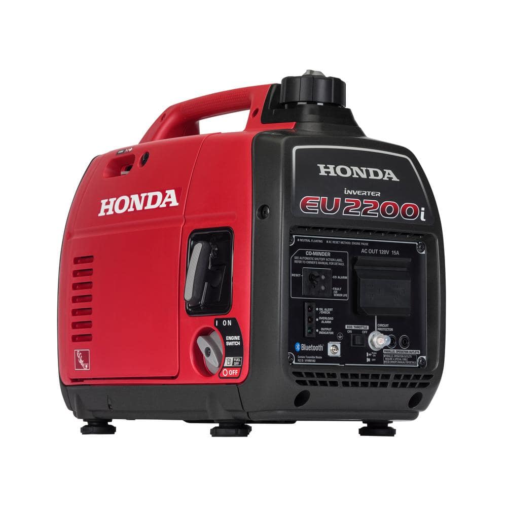 Honda 2200-Watt Remote Stop/Recoil Start Bluetooth Super Quiet Gasoline  Powered Inverter Generator with Advanced CO Shutdown EU2200ITAN - The Home  Depot